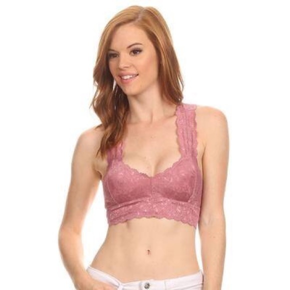 Other - Mauve and White Lace Bralettes